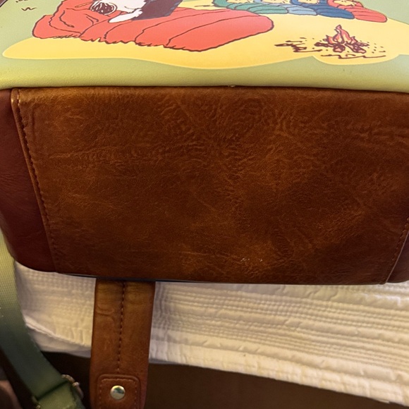 Loungefly Peanuts Backpack with Snoopy Camping Scene - Picture 3 of 7